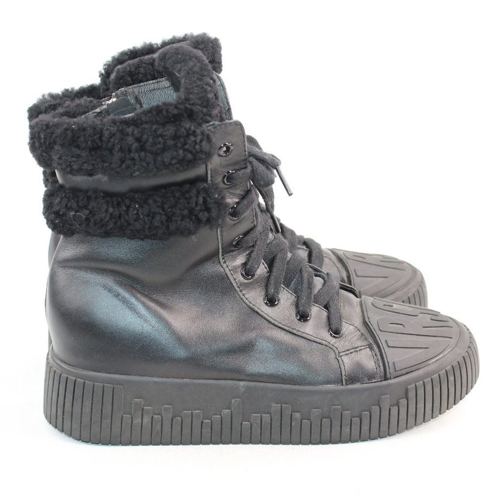 European VRSV Rubber Platform Mid Calf Vegan Boots - Picture 4 of 9